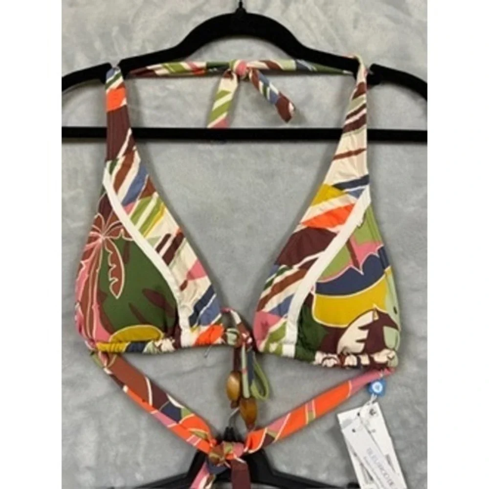 NWT Bleu Rod Beattie Bikini Set Womens Multicolor Tropical 2PC Swimsuit S $150